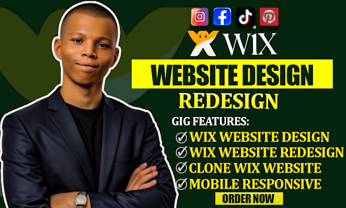 Gig Preview - Redesign wix website, design wix website, build wix website, clone wix website