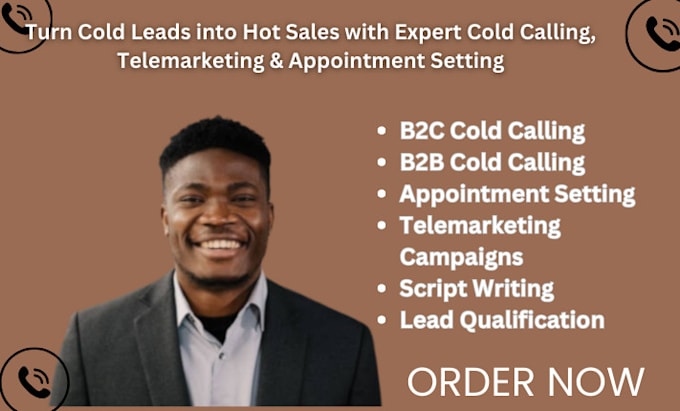 Gig Preview - Do b2c, b2b cold calling USA, appointment setting, telemarketing, script writing