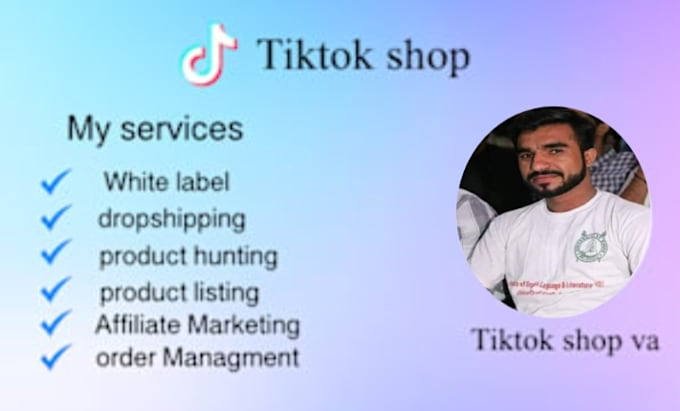 Gig Preview - Be your tiktok shop manager, tiktok shop white label and private label expert