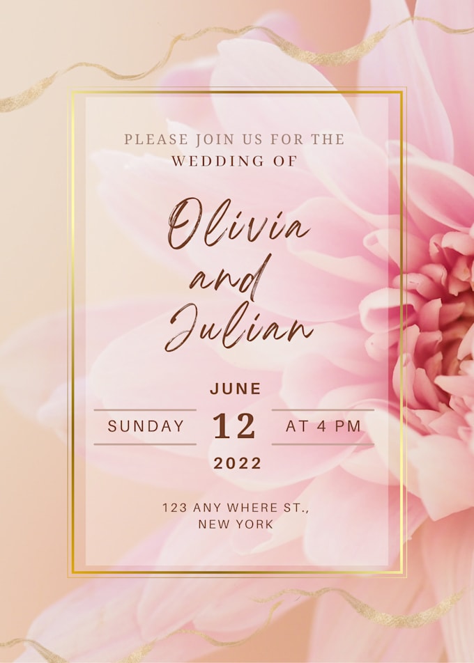 Gig Preview - Design custom invitation for wedding and all occasions