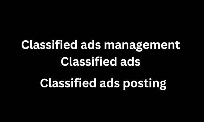 Bestseller - do classified ads classified ads posting classified ads management