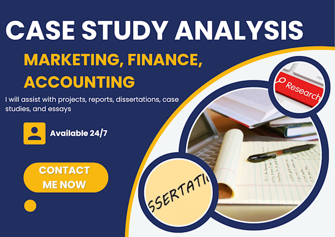 Gig Preview - Do marketing case study analysis and research dissertations