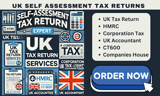 Gig Preview - Fill uk self assessment tax return hmrc corporation tax as a uk accountant ct600