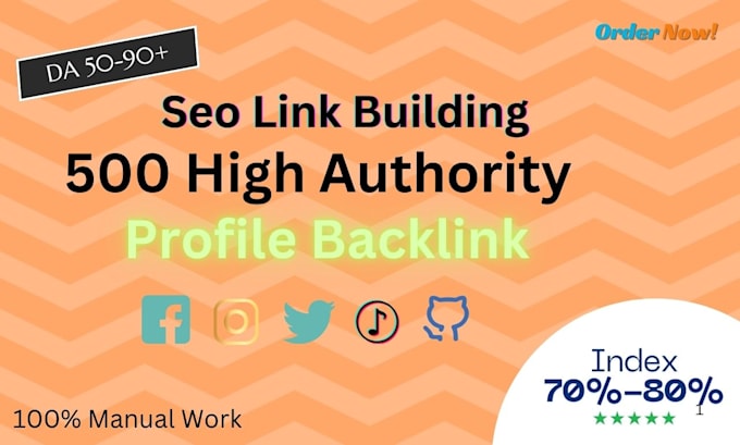 Bestseller - build 500 high authority profile backlinks