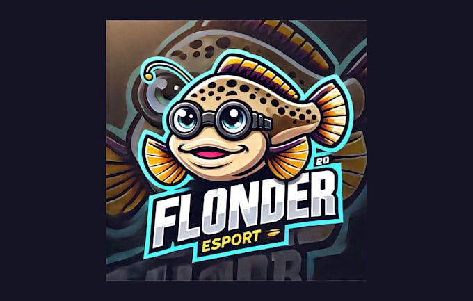 Gig Preview - Do unique flounder mascot logo with unlimited revisions