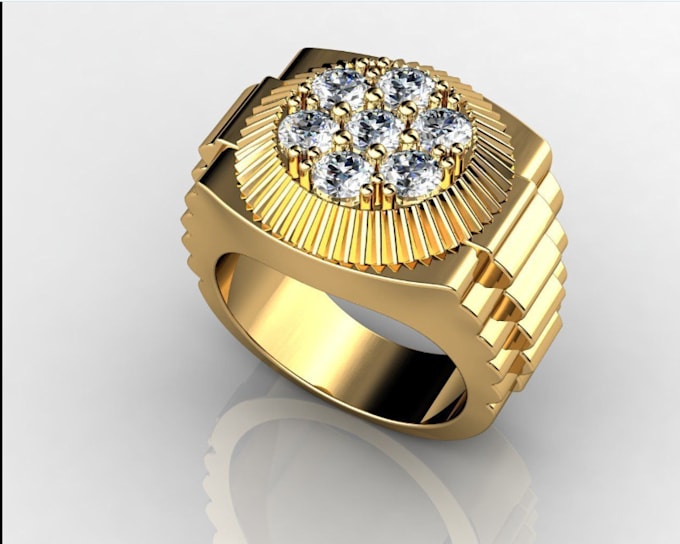 Gig Preview - Design fashion diamond ring, bracelet design ,rolex ring,3d print model, zbrush