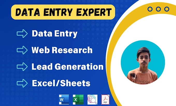 Gig Preview - Do fast and accurate data entry and web research services