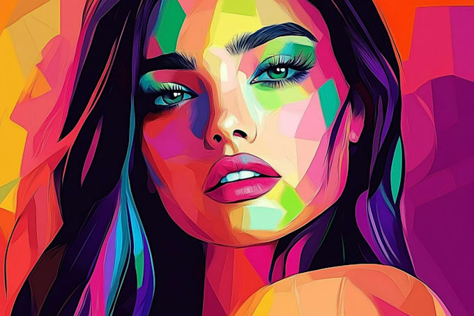 Gig Preview - Make a beautiful wpap pop art portrait