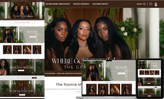 Gig Preview - Hair extension website hair extension shopify store h website wix hair extension