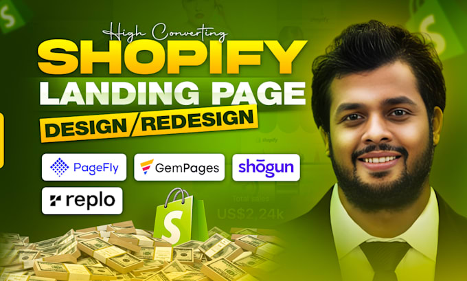 Gig Preview - Clone shopify landing page design with pagefly, replo, gempages