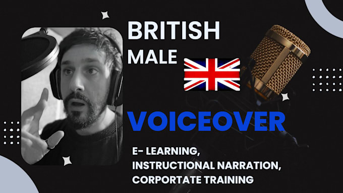 Gig Preview - Record a professional british male voice for your video narration