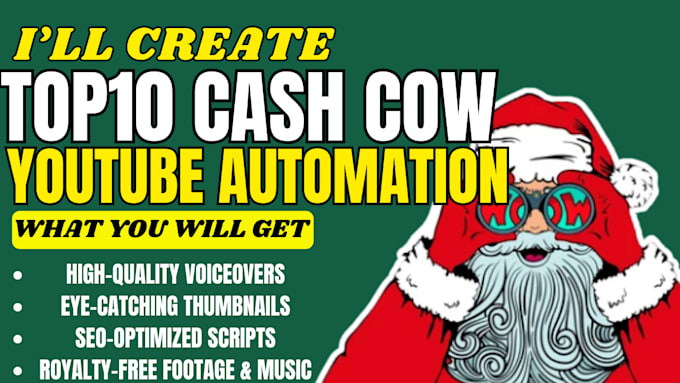 Gig Preview - Do top 10 cash cow faceless videos and youtube automated channel