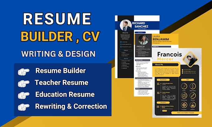 Gig Preview - Create a professional teacher resume, education resume, or resume builder