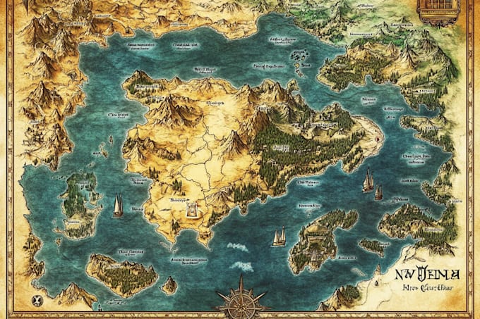 Bestseller - do your fantasy maps of world, region for your rpg game