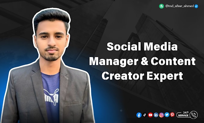 Gig Preview - Be your social media manager and content creator expert