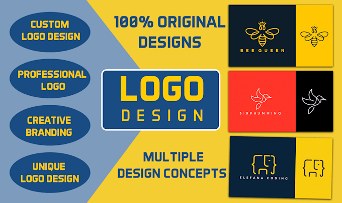 Gig Preview - Professional custom logo design unique branding for your business