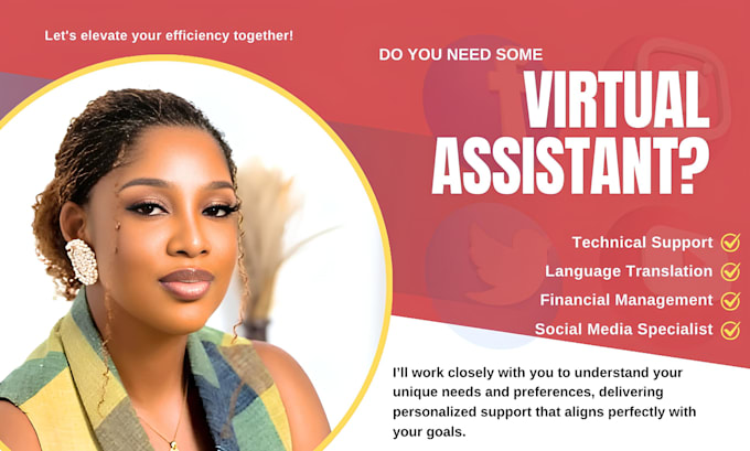 Gig Preview - Be your personal virtual assistant data entry and social media manger