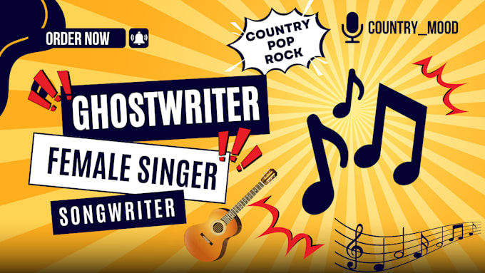 Gig Preview - Be your pop rock and country singer ghostwriter songwriter and female vocalist