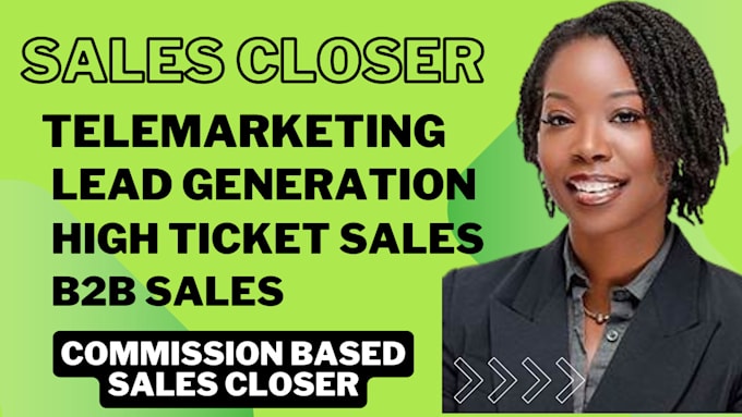 Bestseller - comission based sales b2b sales closer, high ticket sales, closer, telemarketing