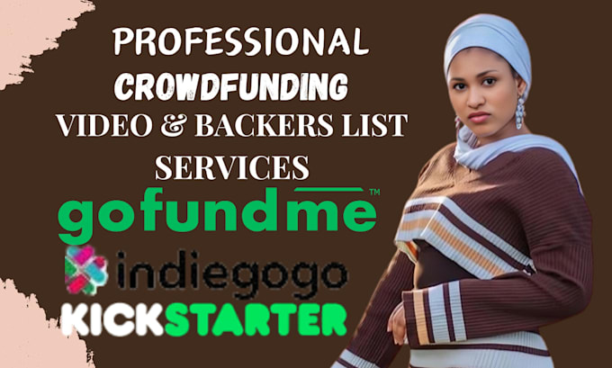 Gig Preview - Do real backers list or video for indiegogo kickstarter crowdfunding promotion