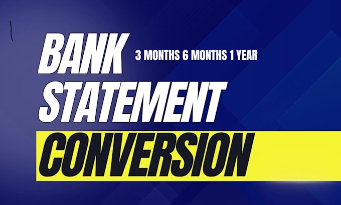 Gig Preview - Do bank statement conversion and excel reconciliation