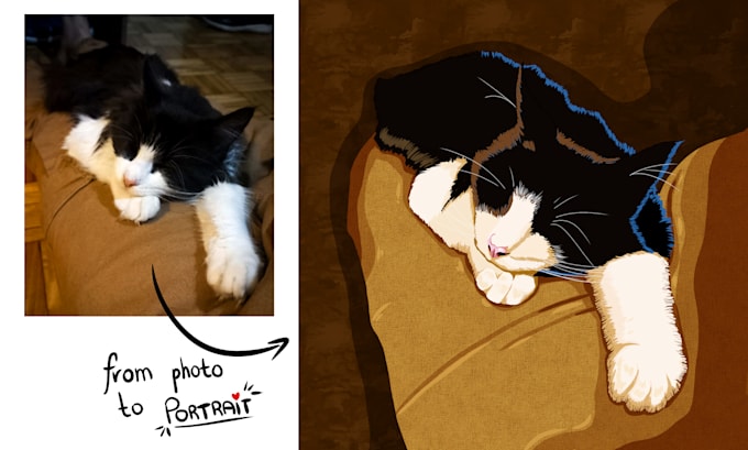 Gig Preview - Draw your pet in watercolor or acrylic style