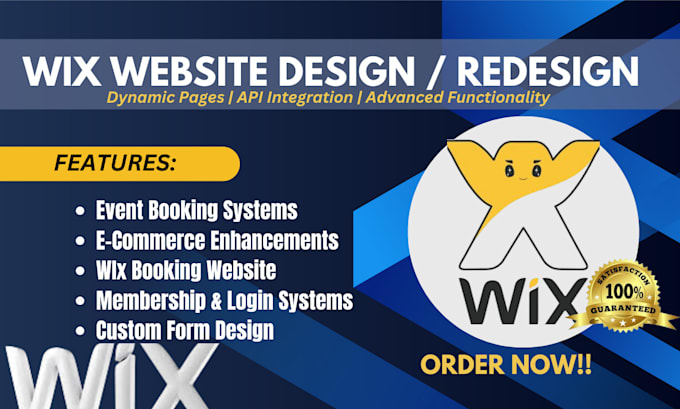 Gig Preview - Build wix website design wix website redesign create, edit wix business website