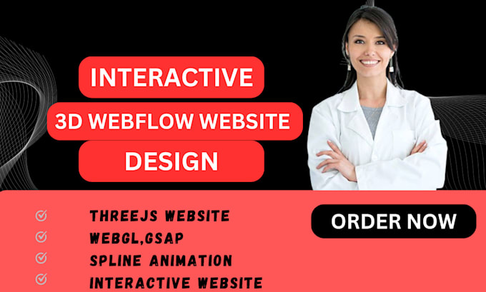 Bestseller - 3d animated webflow spline animation 3d webflow threejs website with gsap webgl