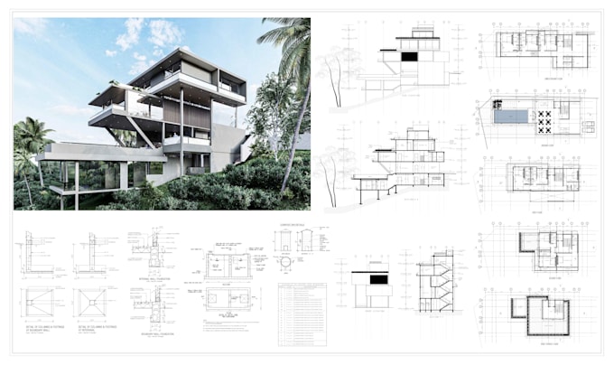 Gig Preview - Do architecture 2d drawings in autocad