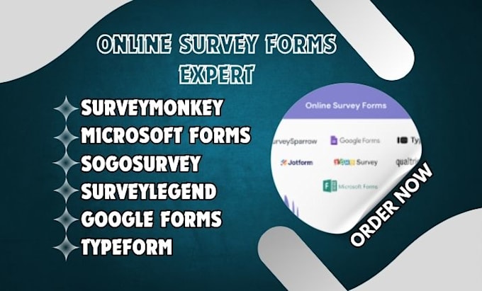 Gig Preview - Do surveymonkey, typeform,google forms, sogosurvey,surveylegend,microsoft forms