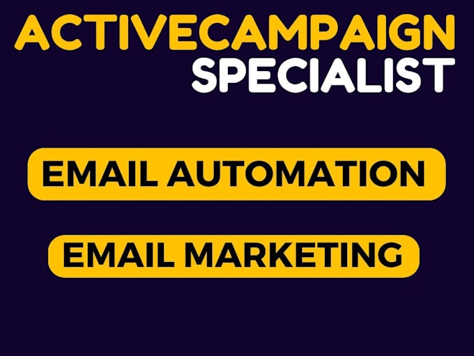 Gig Preview - Setup activecampaign landing page email marketing automation