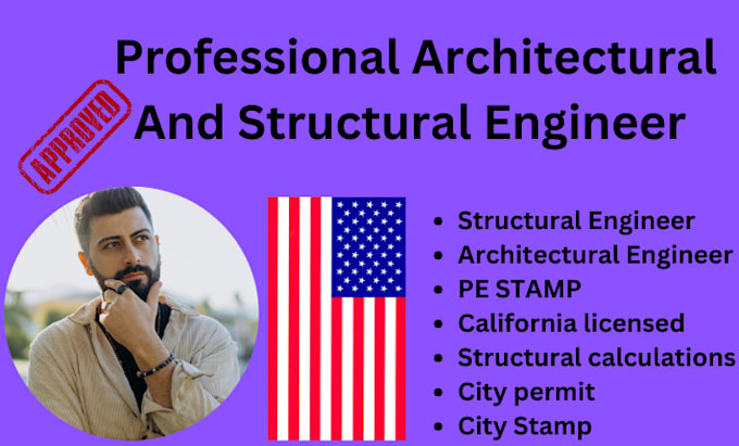 Gig Preview - Texas civil engineer, structural engineer, calculations, building, city permit