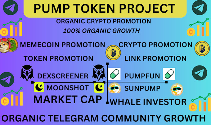 Gig Preview - Hype pump crypto token, base, eth, sol memecoin, ico, dex, x, telegram promotion