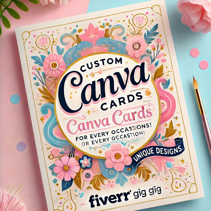 Gig Preview - Design stunning custom canva cards for any occasion