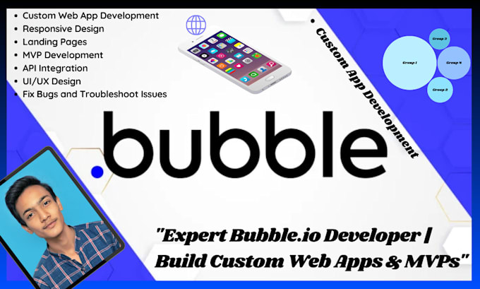 Gig Preview - Bubble io developer  no code mvps  web app specialist