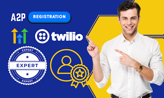 Gig Preview - Setup a2p 10dlc registration gohighlevel twilio landing page website chatbot ai