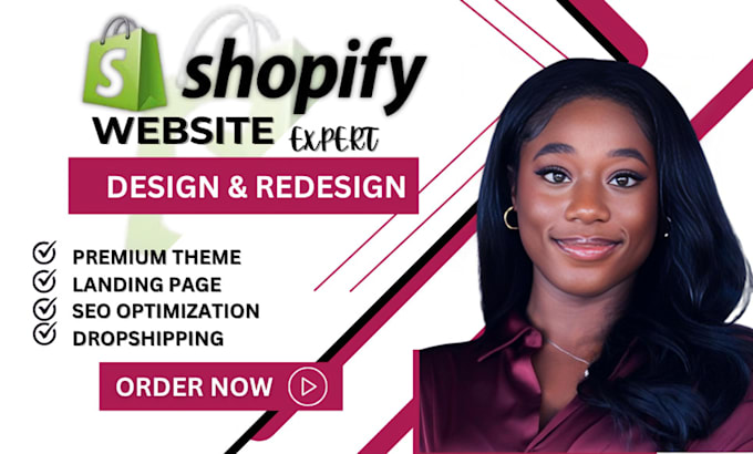 Gig Preview - Design shopify website redesign shopify website design shopify store design