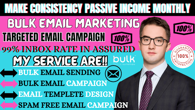 Gig Preview - Do bulk email blast email campaign sms campaign and email template newsletter