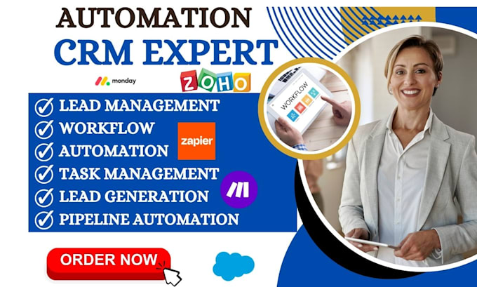 Gig Preview - Setup zapier trello zoho mulesoft make salesforce monday crm workflow automation