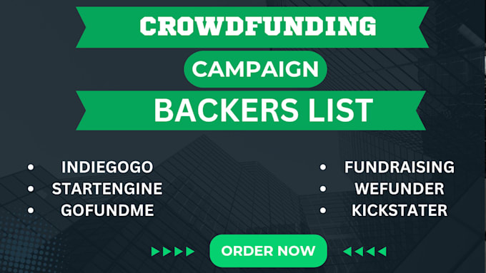 Gig Preview - Provide real active backers to boost your crowdfunding campaign