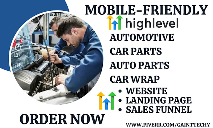 Bestseller - design gohighlevel automotive landing page ghl car wrap website sales funnel