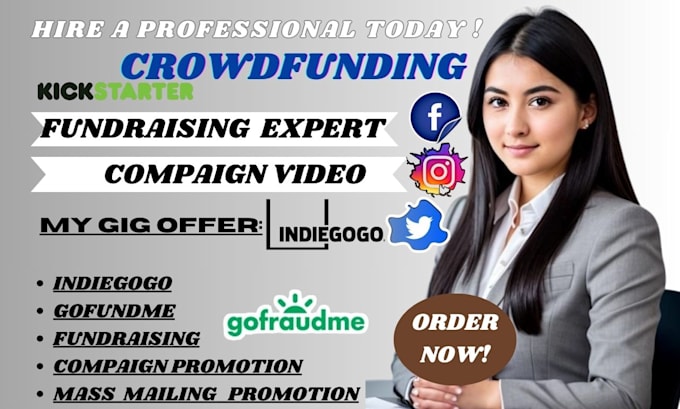 Gig Preview - Create crowdfunding video for kickstarter indiegogo fundraising gofundme