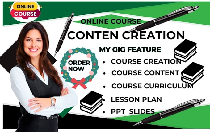 Gig Preview - Create online course content, training manual course creation, lesson plan,ppt