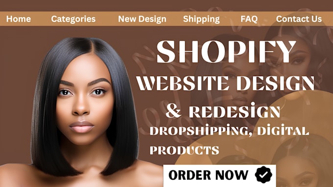 Gig Preview - Shopify website redesign, shopify website design design shopify store design