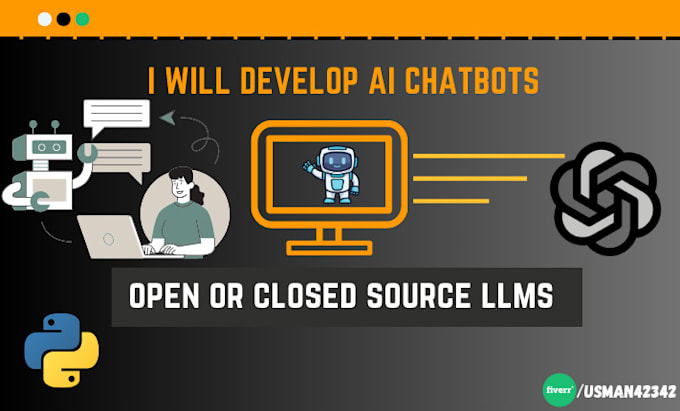 Gig Preview - Develop ai chatbot using opensource llm, llama, openai