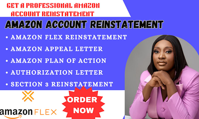 Gig Preview - Reopen amazon flex suspension wit appeal letter plan of action account reinstate