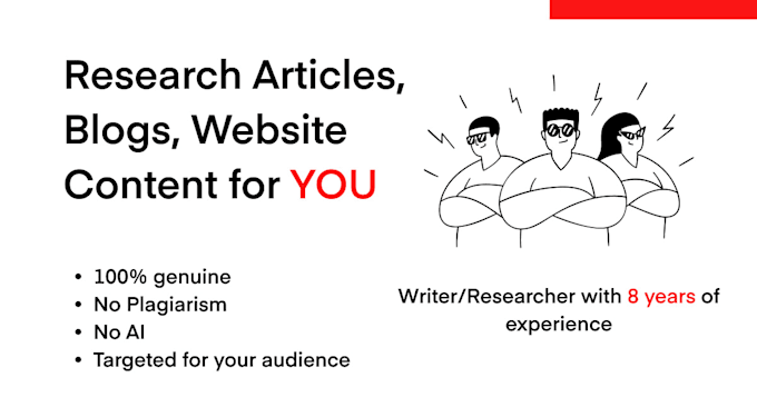 Gig Preview - Write your blog, website content, and research articles