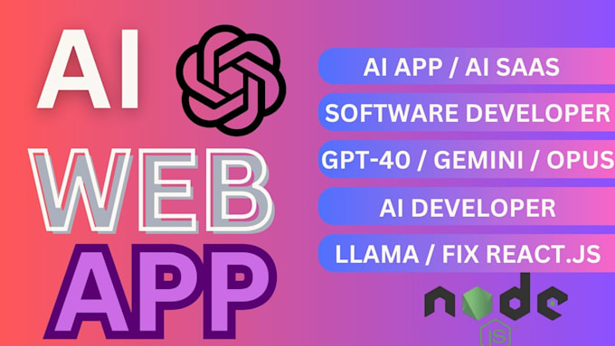 Gig Preview - Develop chatgpt ai saas, ai app, ai software developer ai web application python