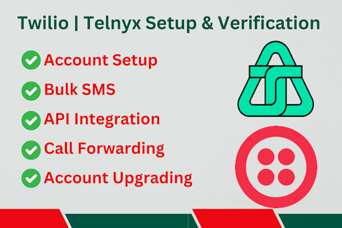 Bestseller - create verify upgrade twilio nexmo pilvo telnyx account for bulk sms