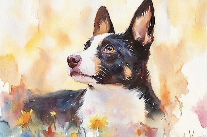 Gig Preview - Paint stunning watercolor pet portrait